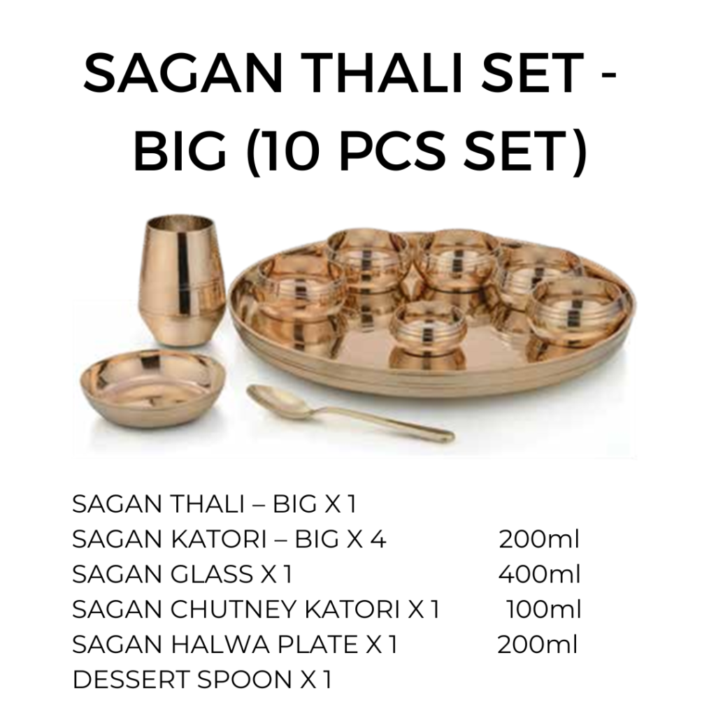 Bronze SAGAN THALI SET - BiG ( 10 PCS SET )