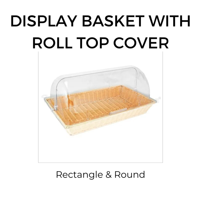 Display Basket With Roll Top Cover