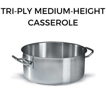 Tri‐ply Medium‐Height Casserole
